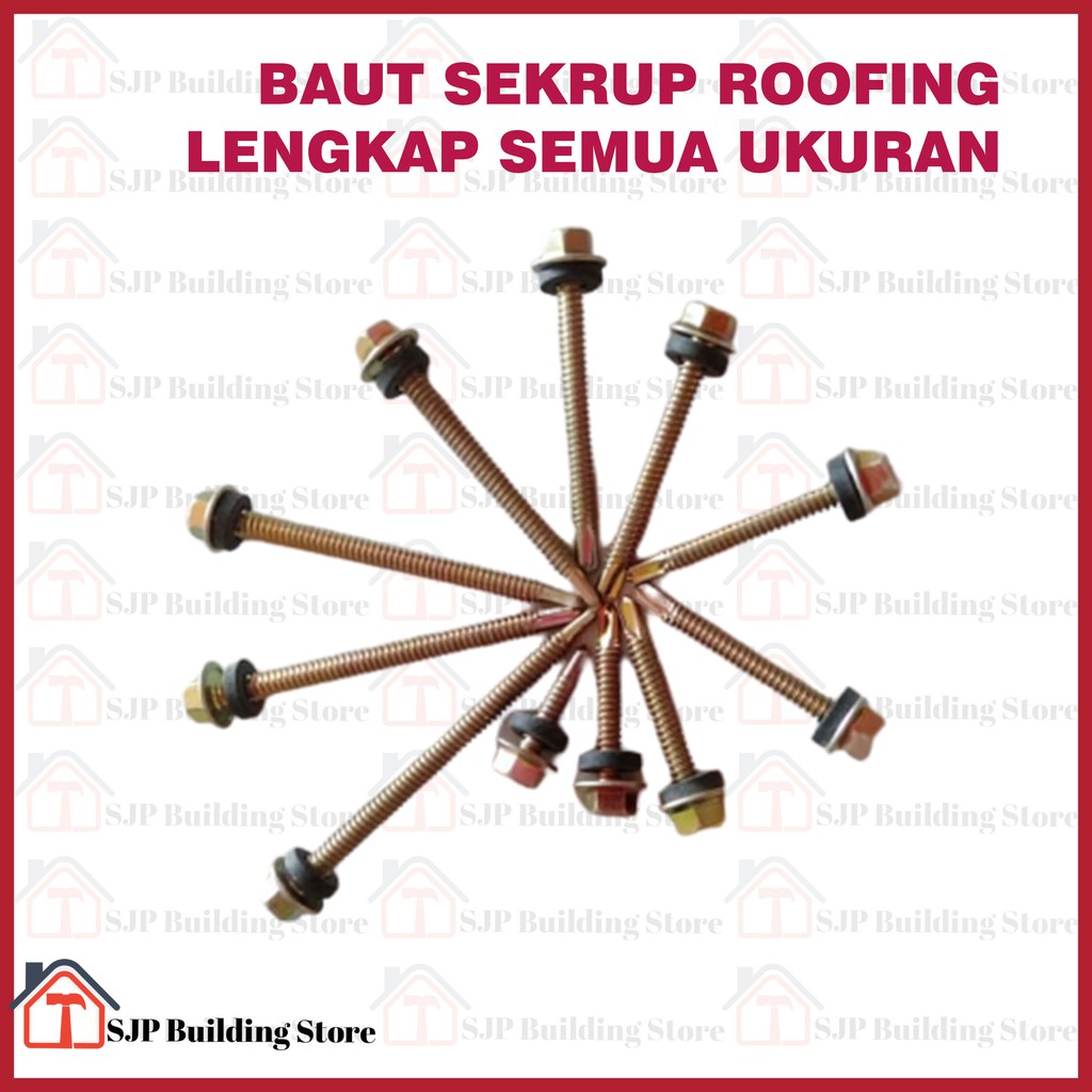 [COD] Roofing Screw Atau Ruping Baut Baja Ringan UKURAN LENGKAP