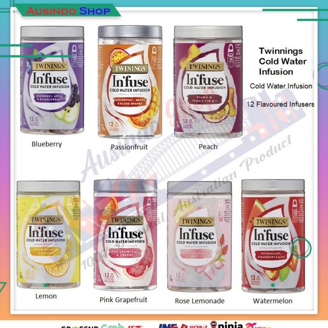 

(BISA COD) Twinings In'fuse Cold Water Infuse Jar 12 pack TERPERCAYA Kode 519