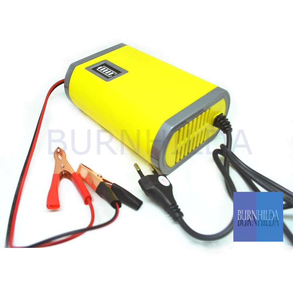 Charger Aki motor Portable Motorcycle Car Battery 6A 12V accesoris motor mobil burnhilda