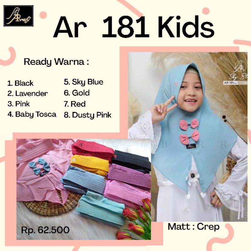 Hijab Ar Rafi Ar 181 kids hijab anak