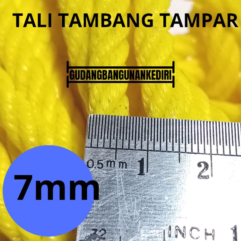 Tali tambang 7 mm / tali tampar 7mm / tampar ikat barang 1 roll tali jemuran tali tampar plastik