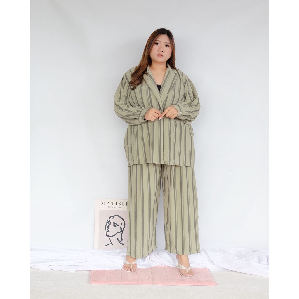 BIGWELL ALEYA SET - BLAZER WANITA BIG SIZE / BLAZER JUMBO