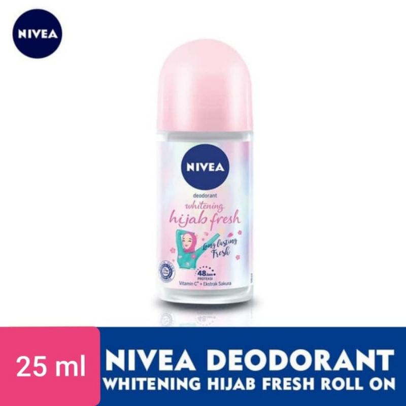 Nivea Deodorant Whitening Hijab 25ml/50ml