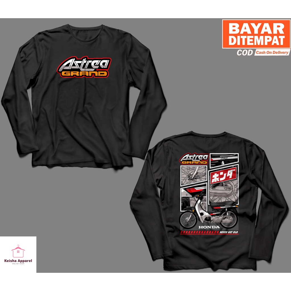 KAOS BAJU LENGAN PANJANG HONDA ASTREA GRAND COSMIC KAOS ASTREA PRIA WANITA