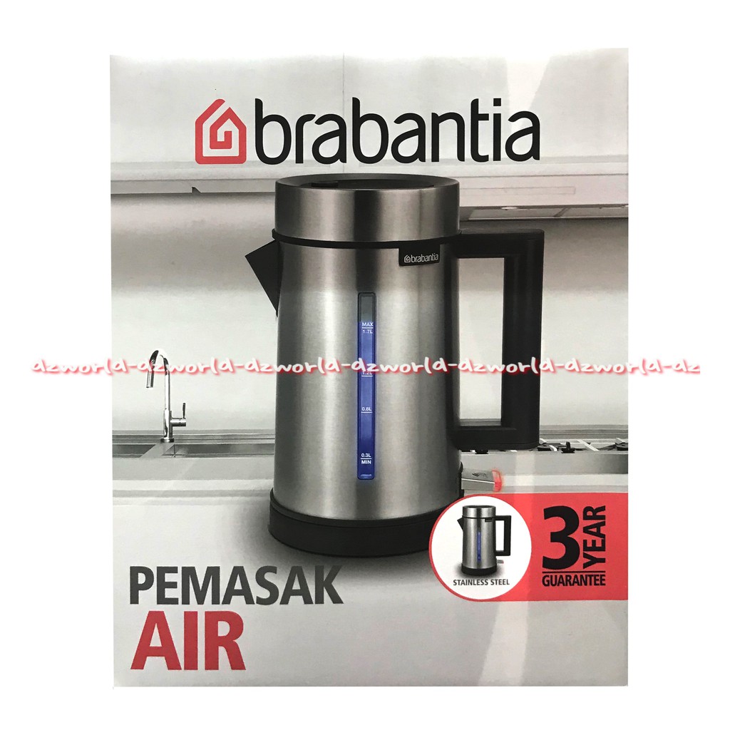 Brabantia Kettle Teko Listrik Kapasitas 1.7 Liter Stainless Steal Teko Pemanas Air