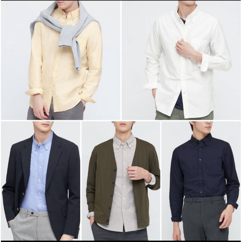 Kemeja Oxford Man Slim Fit Uniqlo