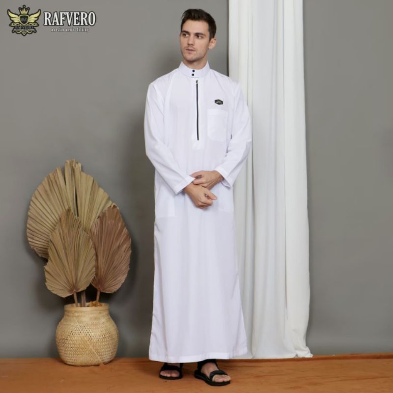 BIG SALE La-Tahzan Jubah Saudi Pria/Gamis Pakistan Terlaris/Jubah Muslim Pria Dewasa ELVANO