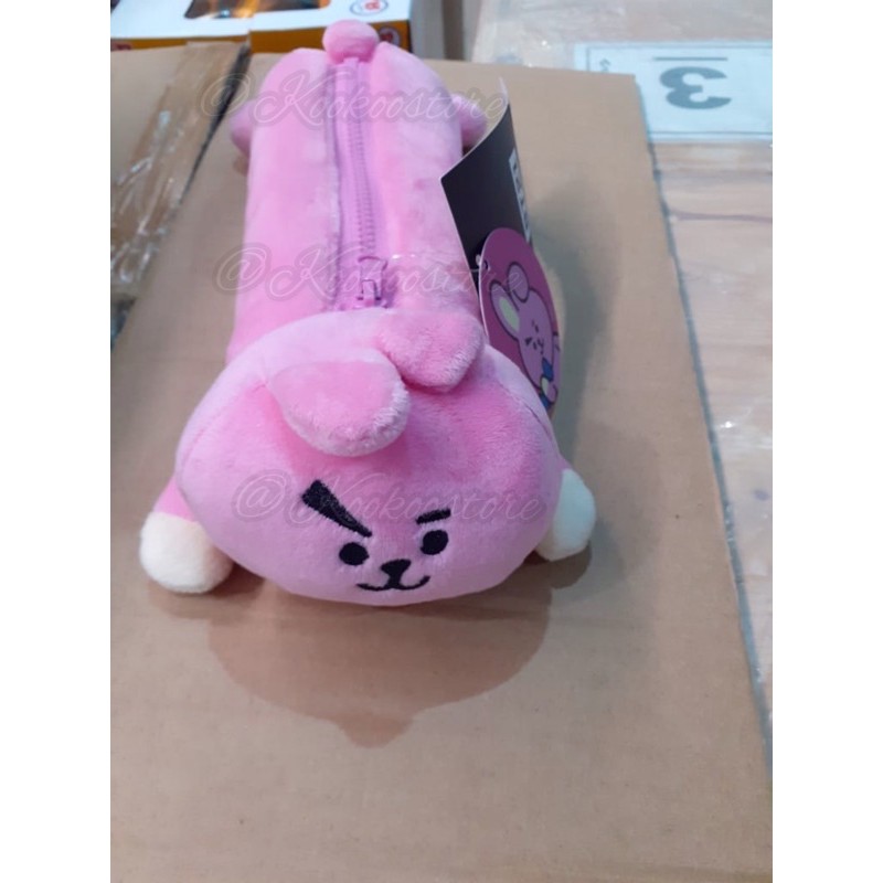 READY OFFICIAL BT21 Lying Plush Pencil Case