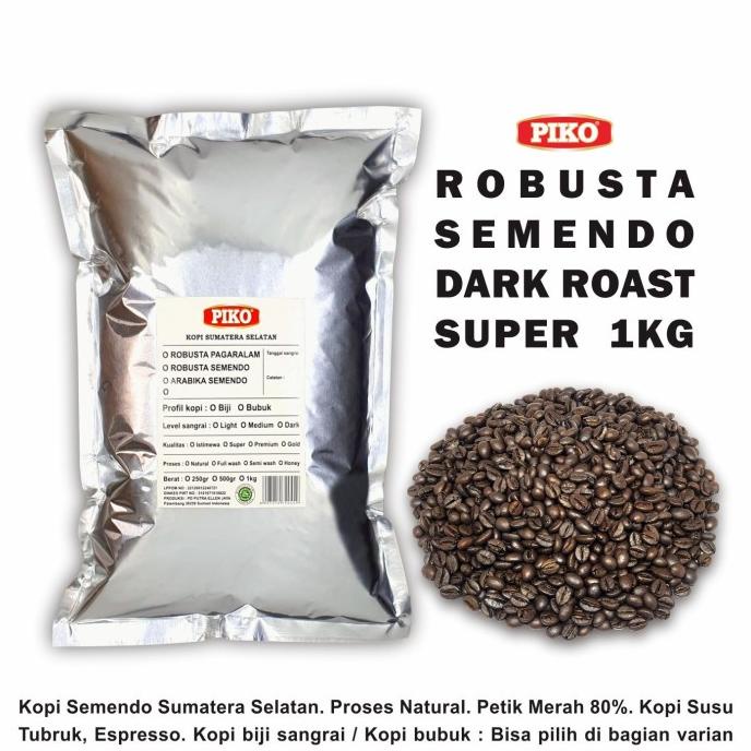 

[ COD ] KOPI ROBUSTA SEMENDO DARK ROAST 1 KG BIJI KOPI BUBUK TERBAIK Kode 918