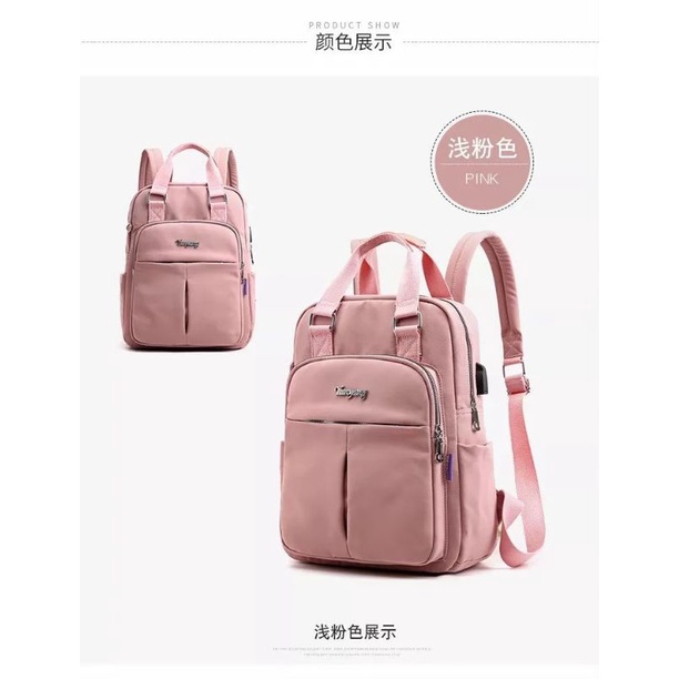 Tas Ransel Wanita Cantik Import Batam Dollyn Cabella - Tas Ransel Fashion Wanita Remaja 2IN1