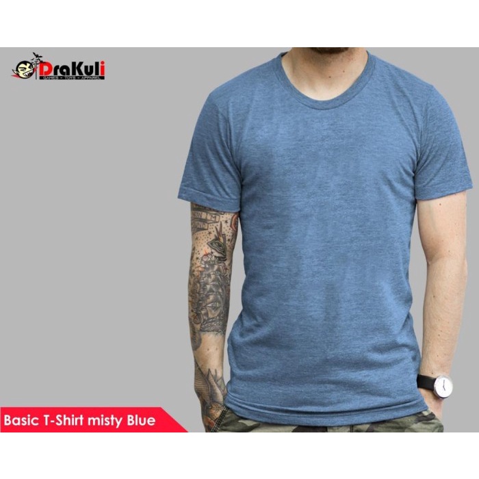 Drakuli Apparel Basic T Shirt - Blue Misty