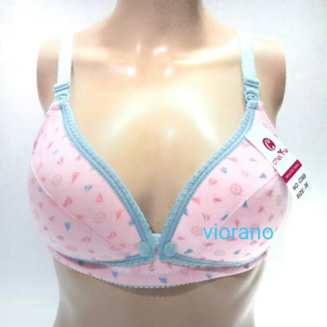 Bh Menyusui Wanita Motif Import C368 Tanpa Kawat Kancing Depan Size 36 38 40 42 / Bra Menyusui