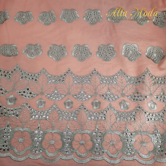 

Alta Moda Katun Bordir Motif Bunga Bintang Orens Salem (1M)