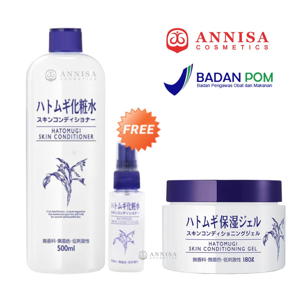 Jual HATOMUGI Skin Conditioner Exclusive FREE BOTOL SPRAY Skin