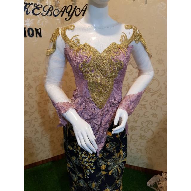 Kebaya atasan dusty pink