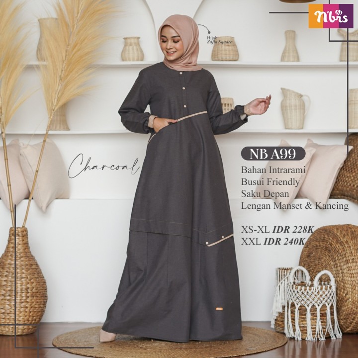 [COD] GAMIS NIBRAS REMAJA DEWASA CASUAL SYARI MUSLIMAH NB A99 TERBARU 2021