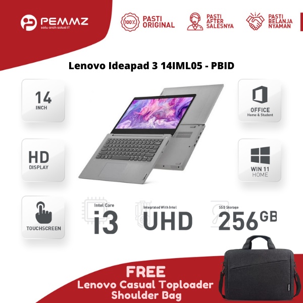 lenovo ideapad slim 3i 14iml05   pbid   i3 10110u   ssd 256gb   platinum grey