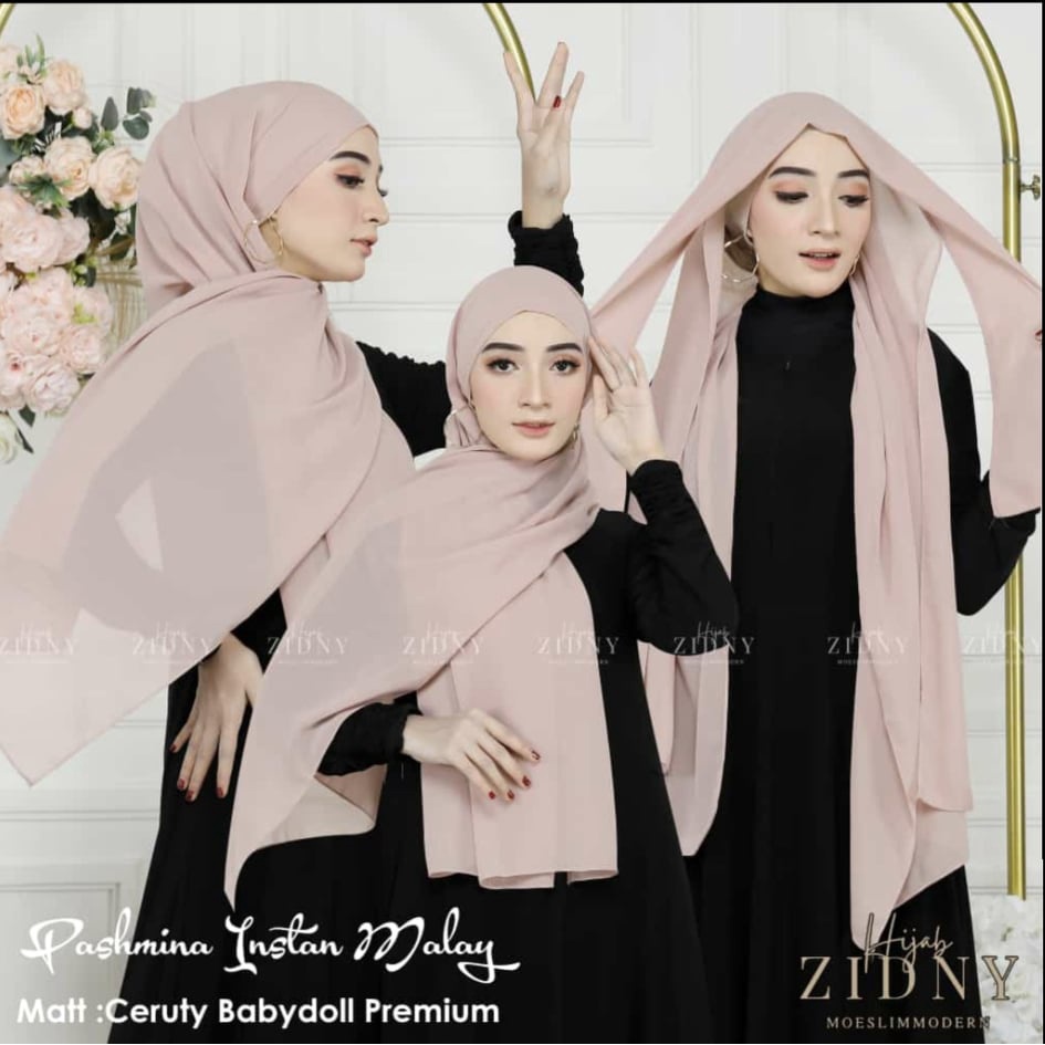 PASHMINA INSTAN TALI MALAYSIA STYLE - MALAYSIA SHAWL PASMINA TALI CERUTY - JILBAB MURAH NAMPOL - KER