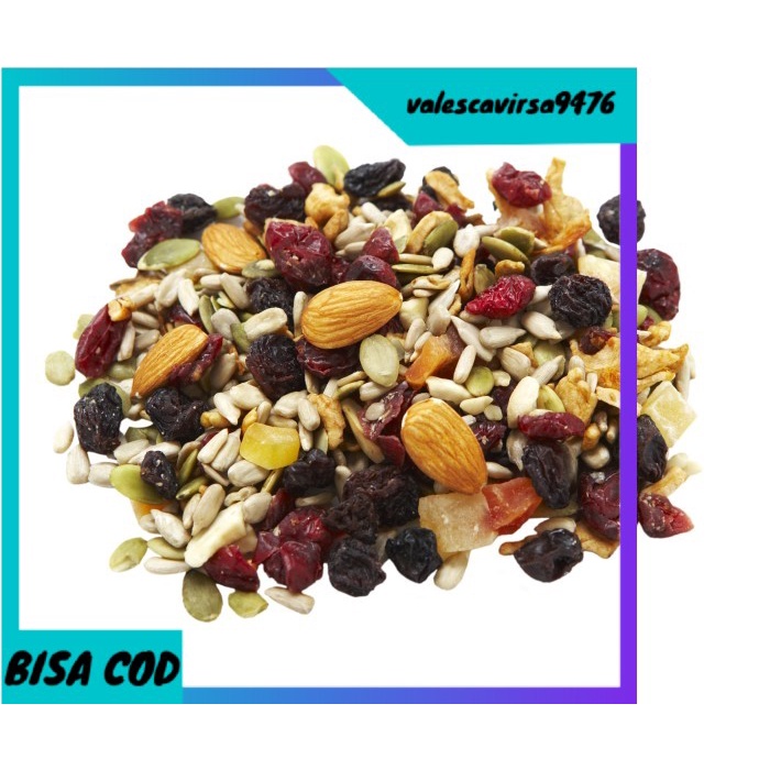 

⭐BISA COD⭐ Promo Campuran Kacang, Biji, & Buah Kering / Original Mix Nut 500 Gr