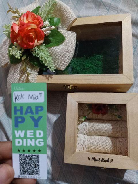 Kotak Uang Kayu Window Akrilik Untuk Seserahan/ Lamaran Kuk W