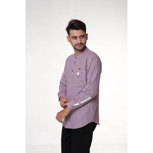 Koko Kurta Ungu Muda Lengan Panjang