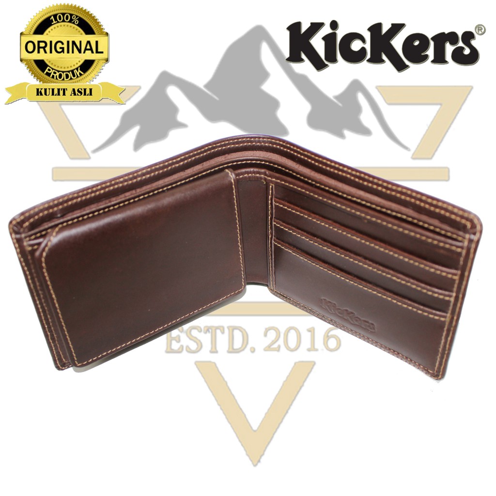 Dompet Kulit Pria Asli kulit sapi Kickers ( 100% Full Kulit Sapi Asli ) TANPA KAIN FURING