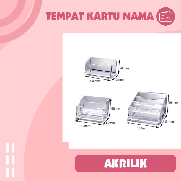 

Holder Kartu Nama Akrilik - Tempat Kartu Nama