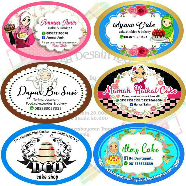 Jasa desain logo stiker kue Shopee Indonesia