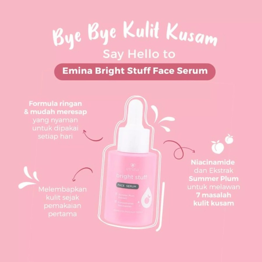 ★ BB ★ Emina Bright Stuff Face Serum 30 ml - 7.5 ml | Serum Wajah