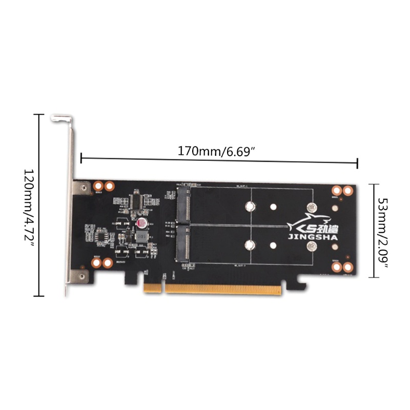 zzz 4 Port PCIE to M2 Expansion Card PCIE X16 to M.2 NVME Controller SSD Card for PC