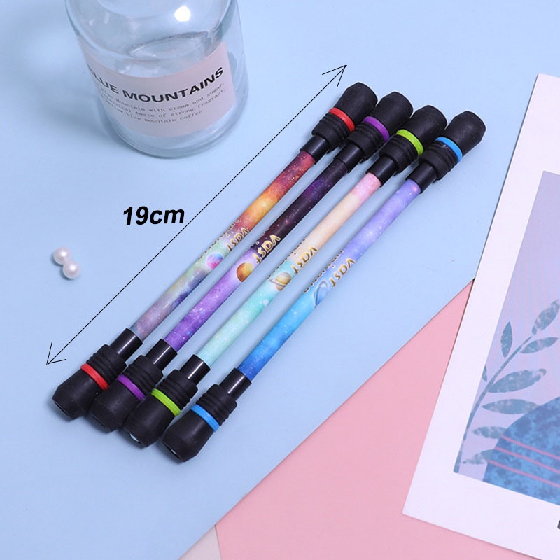 Mainan Pulpen Spinner Luminous Desain Kartun Lucu Multi Model Warna Acak Untuk Pelajar