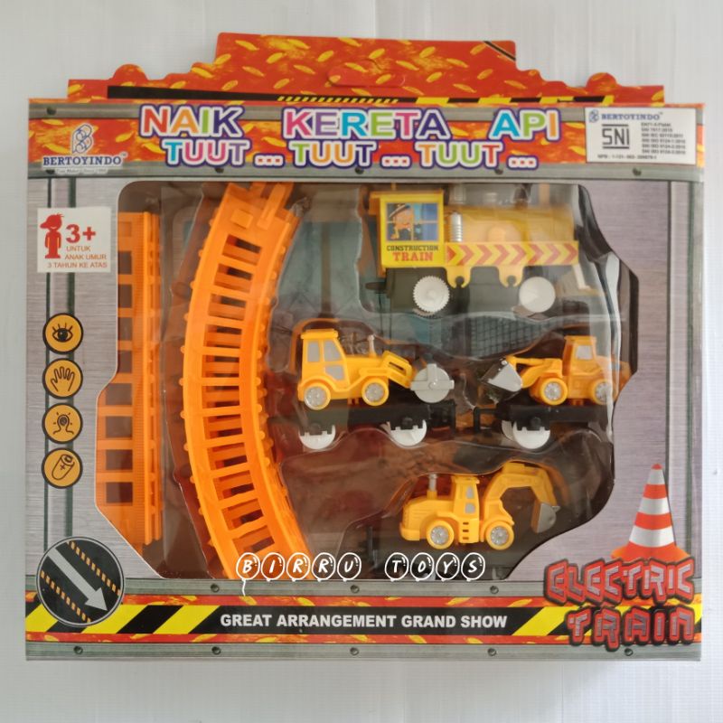 Mainan Kereta Truk Konstruksi - Ada Rel Bisa Jalan Pakai Baterai