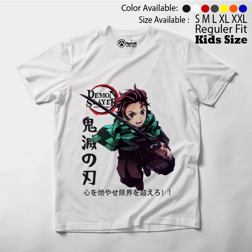 Tanjiro Kamado - Demon Slayer Kimetsu No Yaiba - Anime , Baju Anak / Kaos Atasan Anak / Kaos Distro Anak / Kids T Shirt