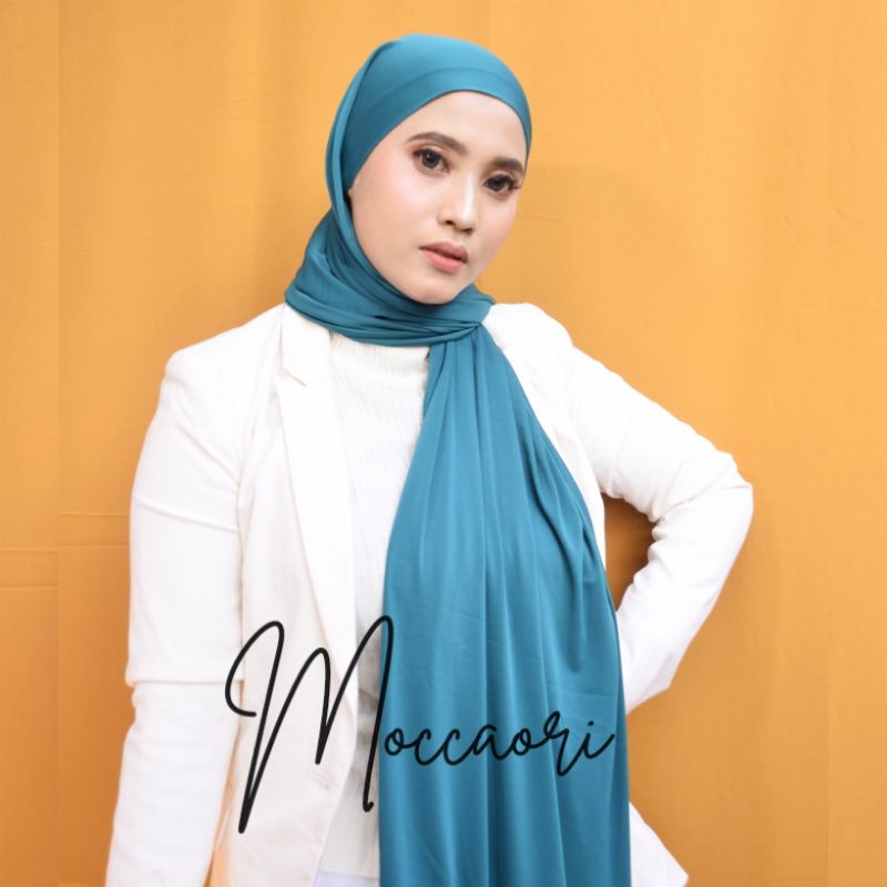 JERSEY PREMIUM IMPORT PASHMINA HANA 180x75/ 180cmx75cm/ Soft /Malaysia / Hijab No segitiga/No Kaos-Hijau Tosca