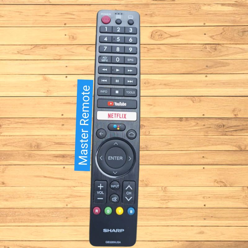Remote Remot tv sharp Led Netflix android tv Smart tv original GB326WJSA