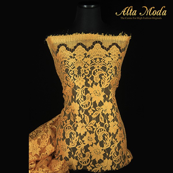 

Alta Moda Brokat Semi Perancis Keraton Floral Parsley Gold Muda (2.5M)