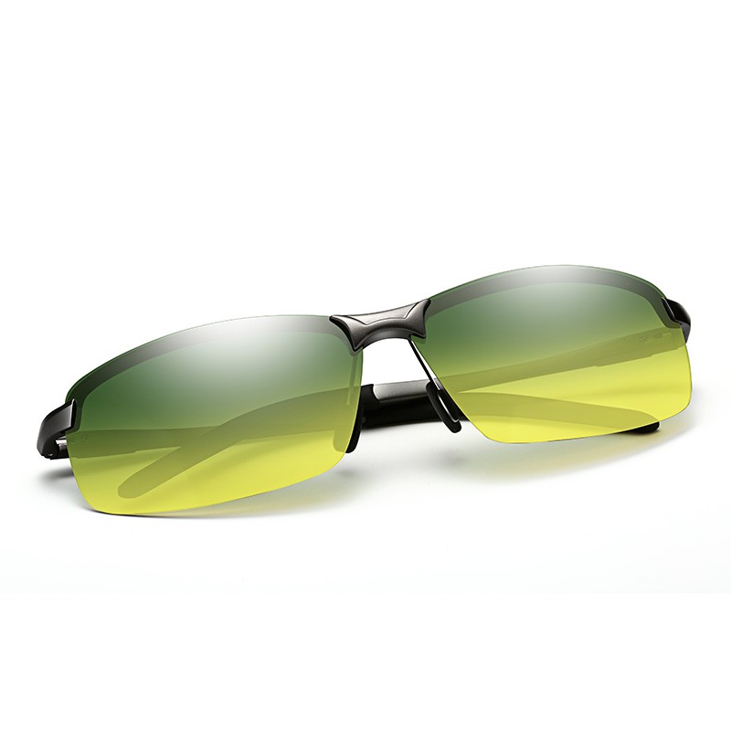 Kacamata GreenYellow Day Night Vision UV400 Polarized Anti Silau Siang Dan Malam