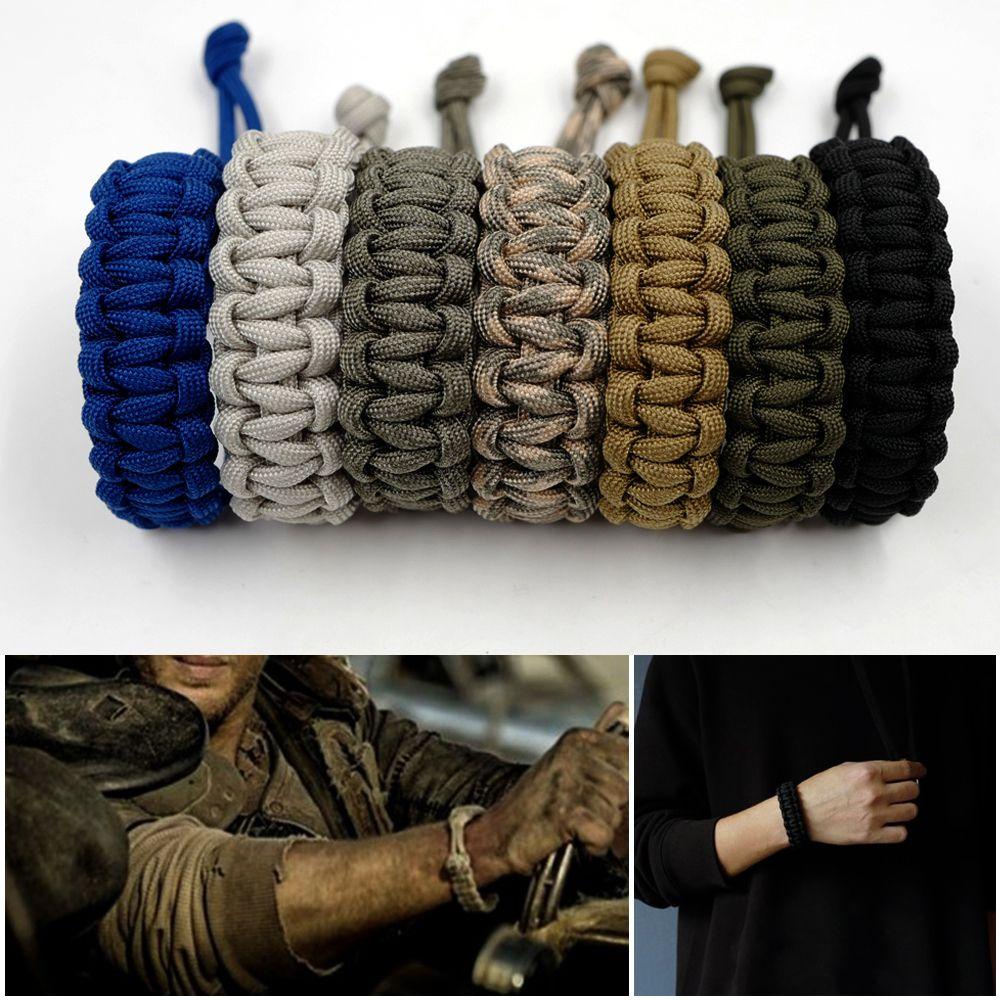 Chookyy 1PC Gelang Emergency Survival 7warna Tenun Aksesoris Luar Ruangan Paracord Cord