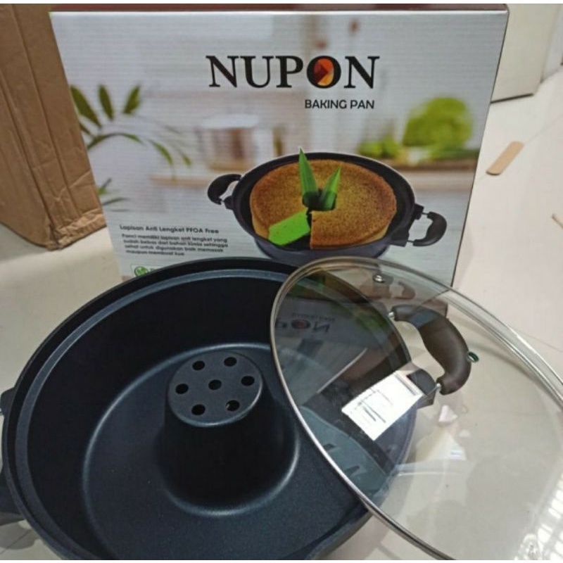 Baking Pan Teflon Nupon 28 cm Anti Lengket- Cetakan Roti kue Ban