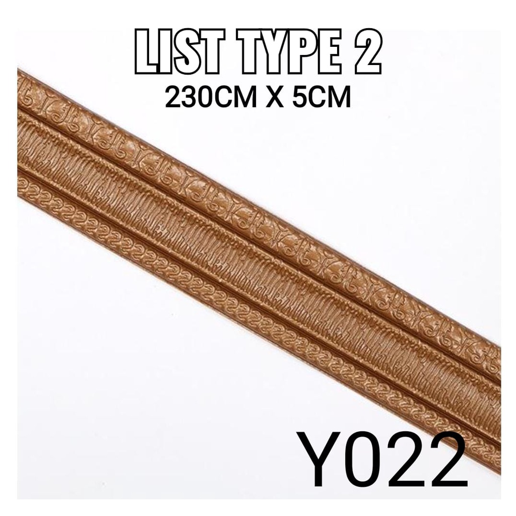 Wallpaper Foam 3D List / Stiker Dinding Atas / Wall Sticker List - 5MM-Coklat 2 Y022