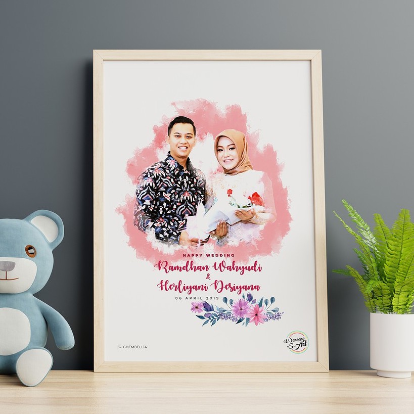 

Sketsa Wajah Digital Couple (2 wajah) A3 (30x42) Kado Pernikahan, Anniversary