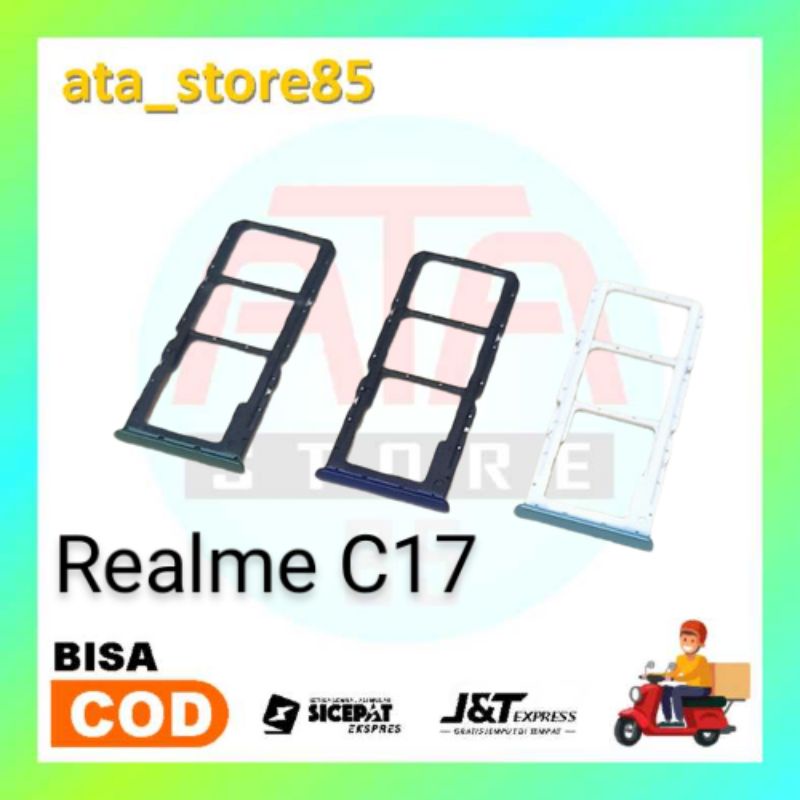 Simtray SimLock Slot Sim Tempat Kartu Realme 7i / Realme C17 Original