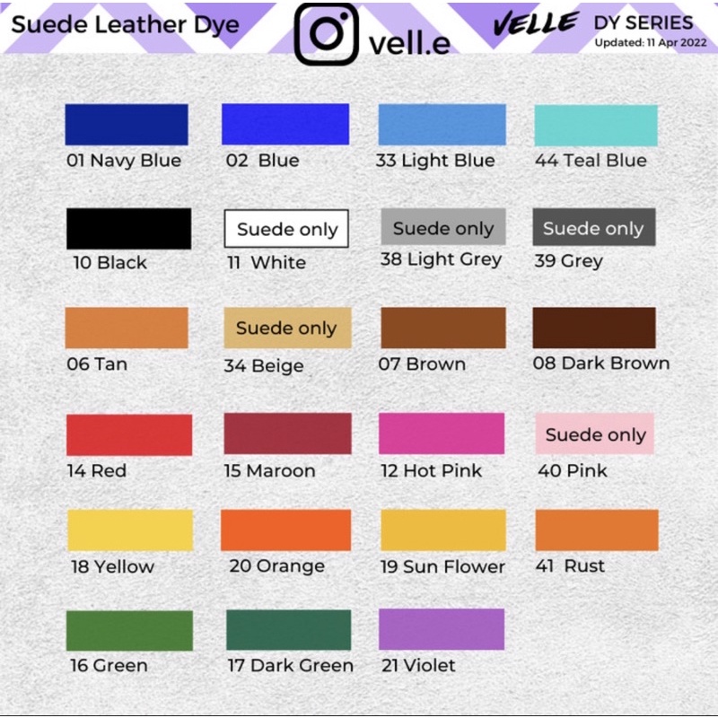 Dye Suede Leather Nubuck Velle Dye Alcoholbased