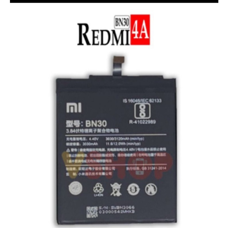 BATREI XIAOMI BN 30 REDMI 4A ORIGINAL