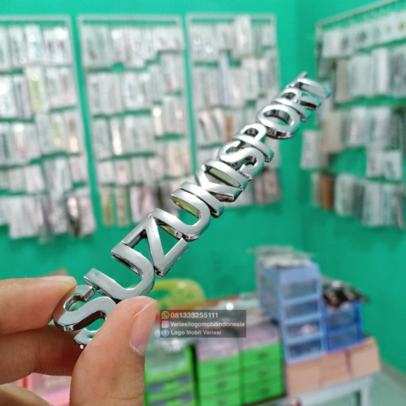 Emblem logo Suzuki sport ukuran 13.5cm untuk variasi modifikasi xl7 ertiga ignis baleno sx4 scross k