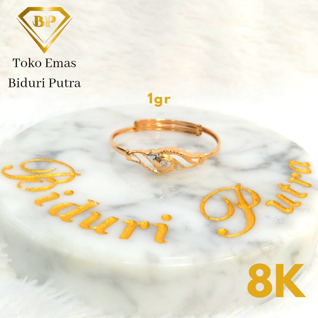 Gelang Bayi Anak Perhiasan Emas Asli Kadar 8K/375 Toko emas biduri putra