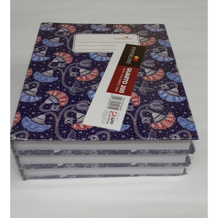 

BUKU TULIS SAMPUL TEBAL / HARD COVER PAPERLINE KWARTO 200 LEMBAR