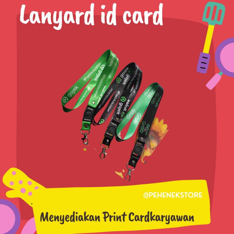 

Tali idcard Gojek Ready stok / Lanyard idcard Ojek /Gantungan Kalung nametag Printing Grosir Termurah