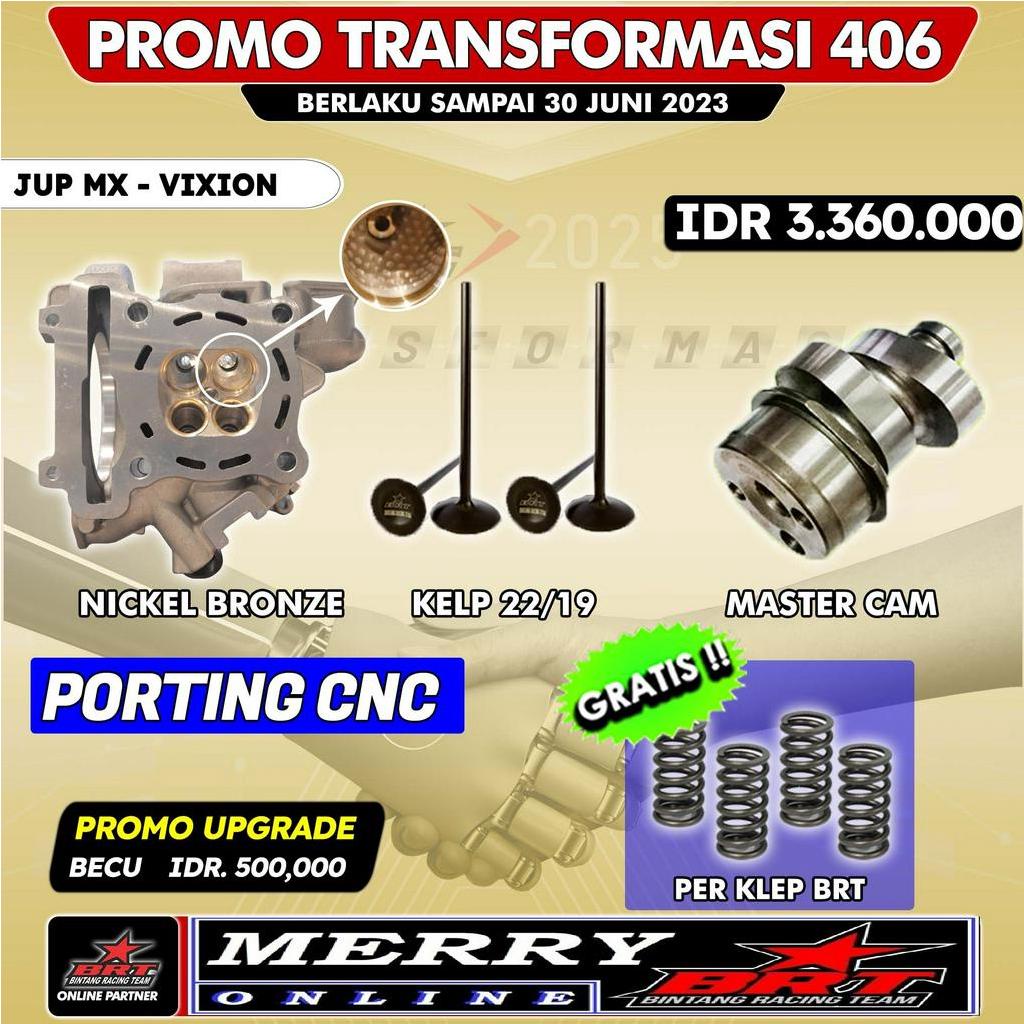 Paket 406 Head Klep Master Cam dan Per Klep BRT MX Old New NVL NVA R15 V2