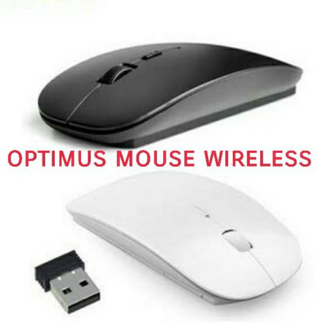 Mouse optical wireless 2.4 ghz ultra slim tipis gaming wireless keyboard model